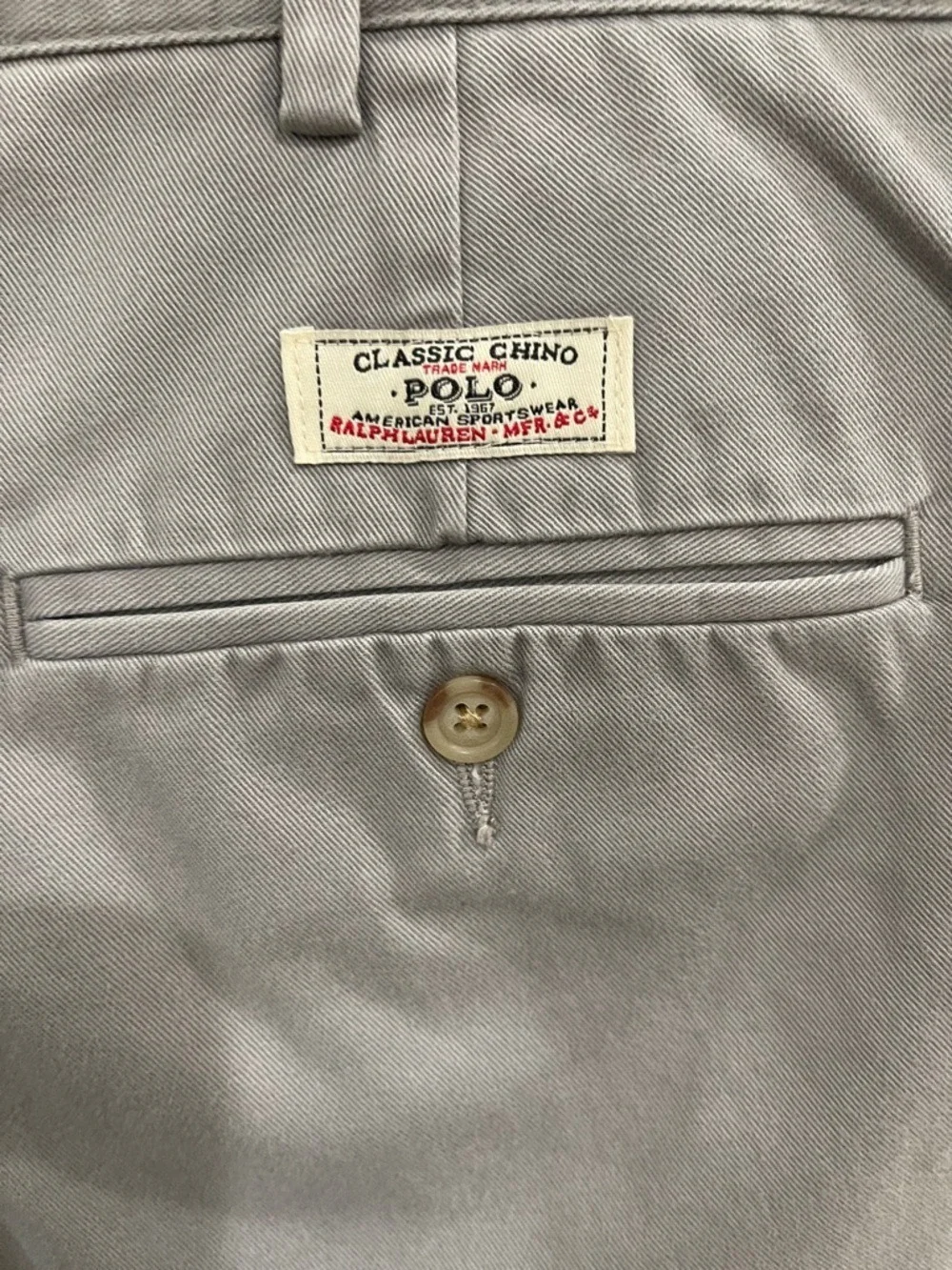 Polo Ralph Lauren Classic Chino Pants SZ 34 x 30 Grey